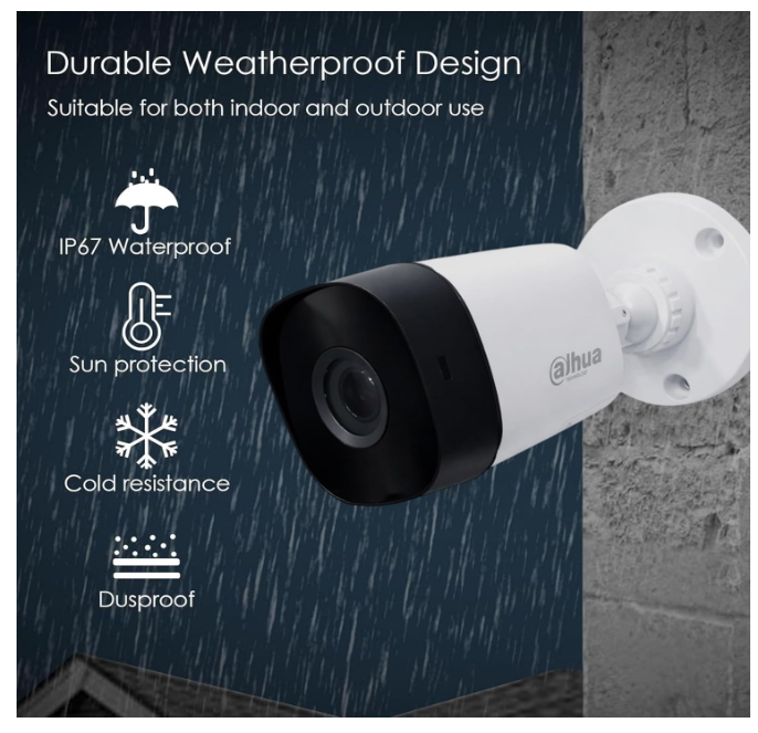 Dahua HAC-B1A51-U=S3 5MP HDCVI Bullet Camera – Smart IR, IP67 Outdoor CCTV Camera